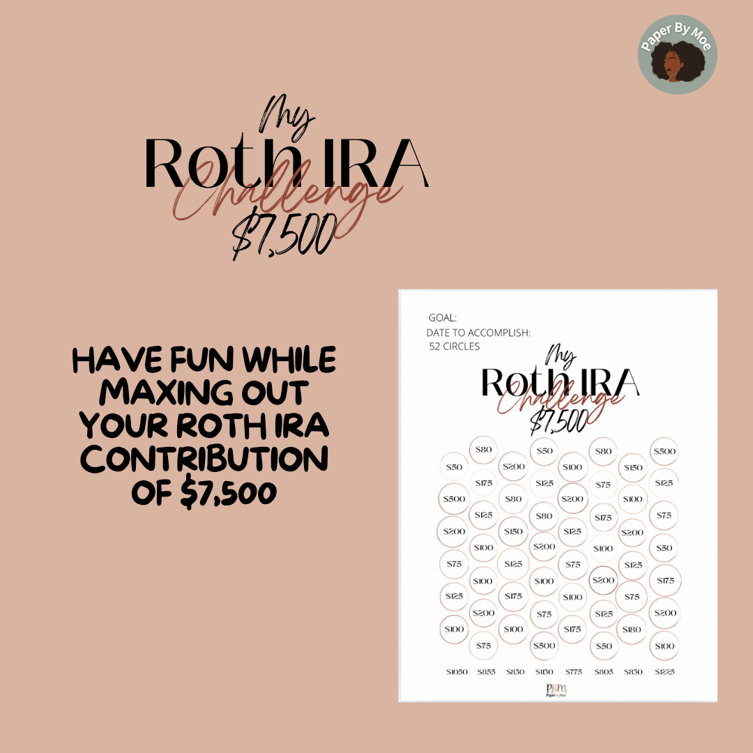 2026 Roth IRA Savings Tracker – Printable Digital Download