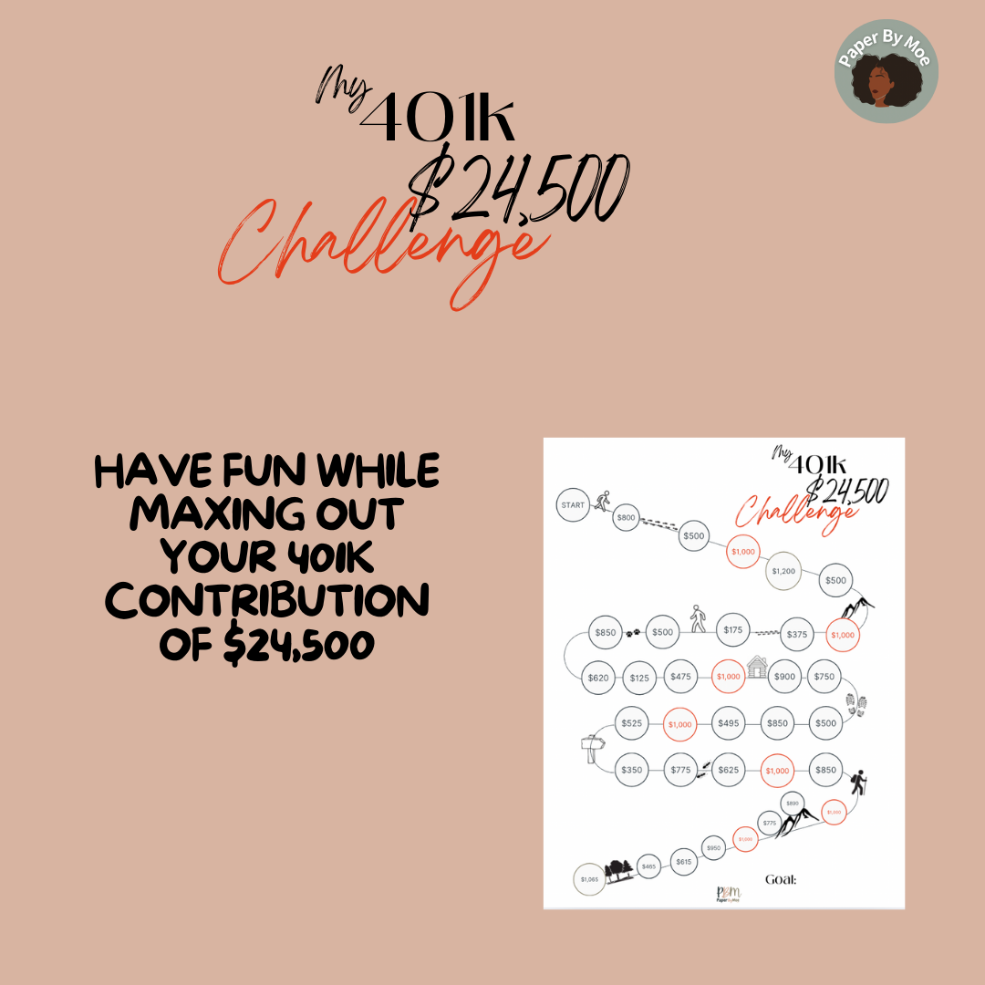 2026 401(k) Contribution Coloring Tracker Printable