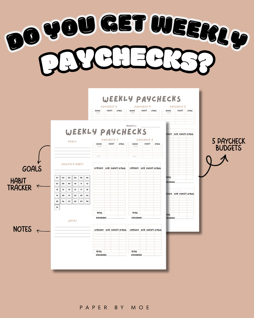 Paid Weekly — The Weekly Paycheck Tracker