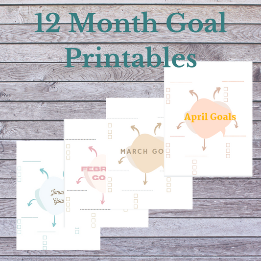 Instant Download – 12-Month Goal-Setting Sheet