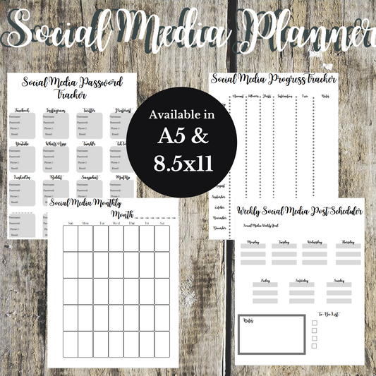 Social Media Digital Planner