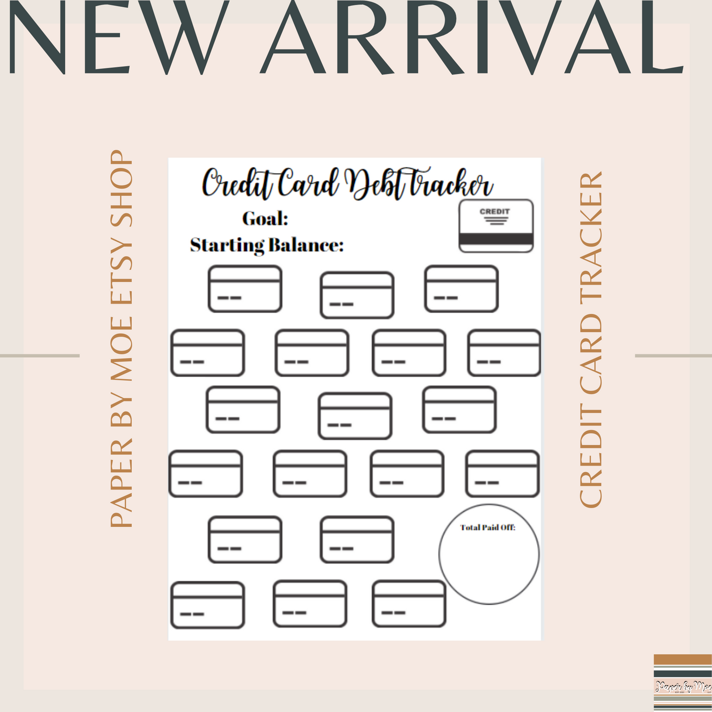 Credit Card Debt Colorable Tracker