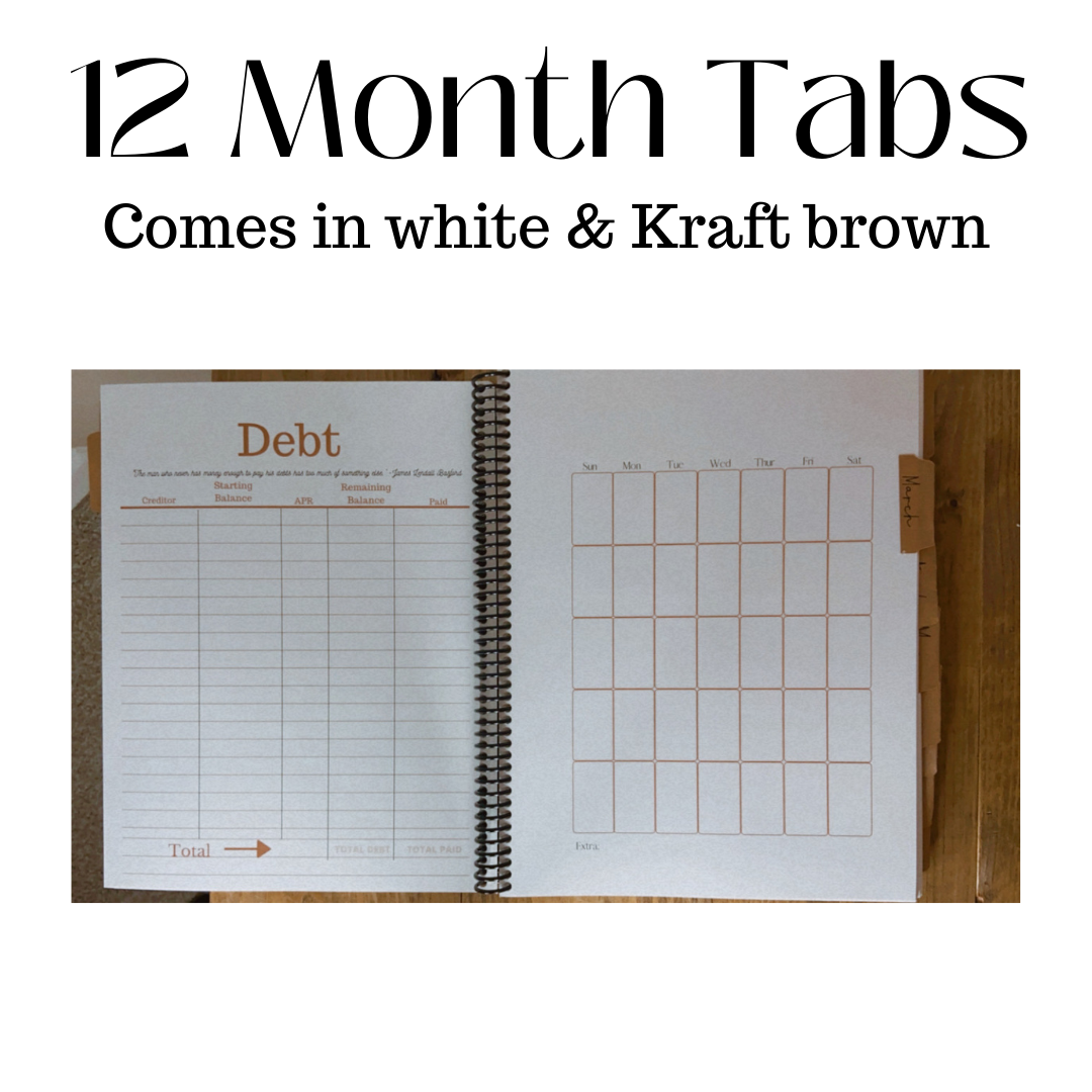 12 Month Adhesive Tabs