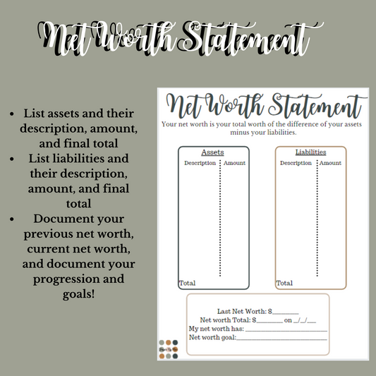 Net Worth Statement