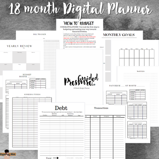 18-Month Digital Budget Planner – Take Control of Your Finances!