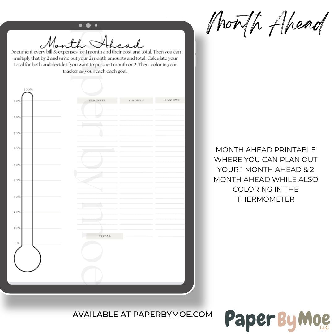 Month Ahead Printable – Paper By Moe