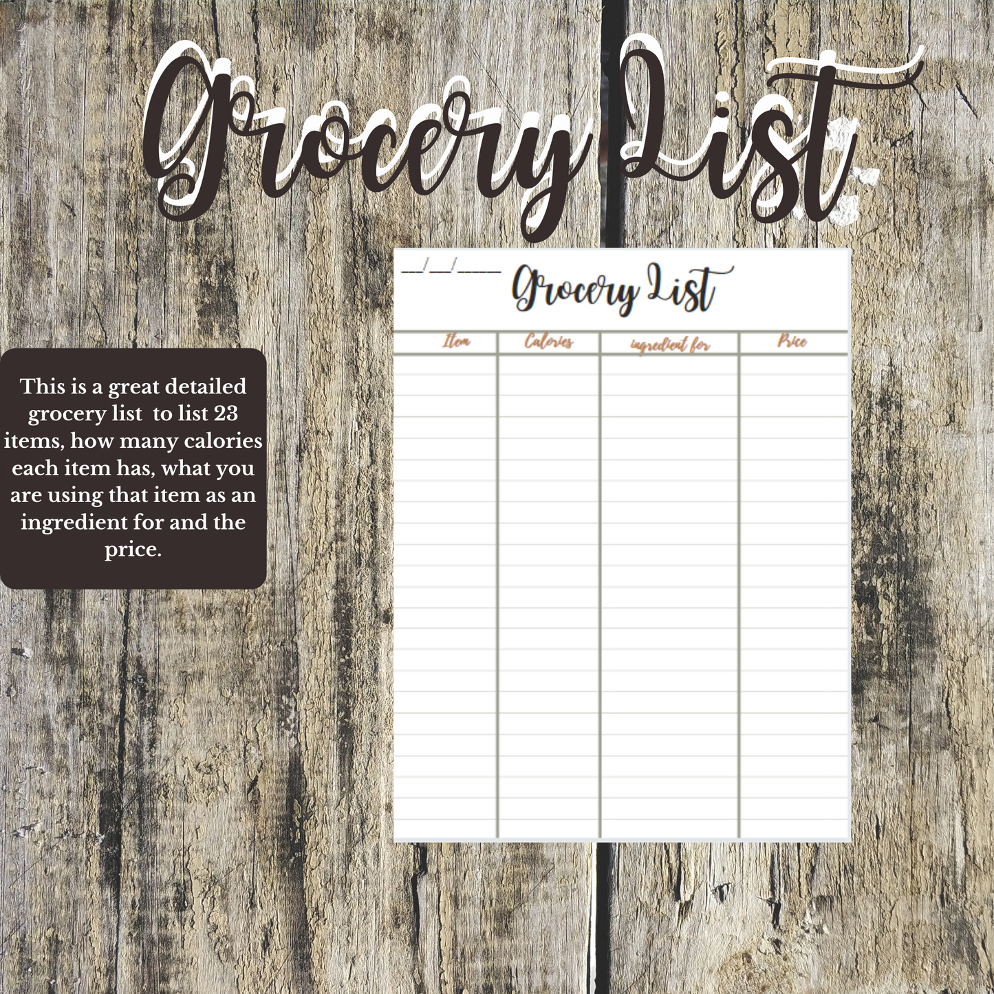 Grocery List