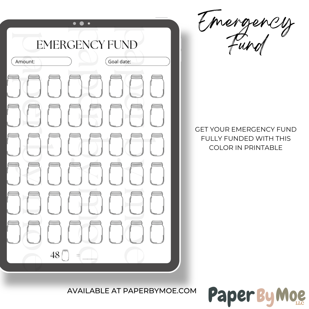 emergency-fund-printable-paper-by-moe for Free Printable Emergency Fund Tracker Emergency Fund Printable – Paper By Moe for Free Printable Emergency Fund Tracker