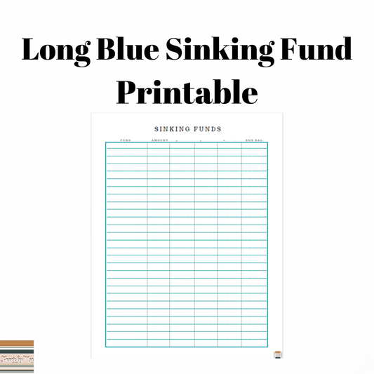 Blue Sinking Fund Tracker Printable