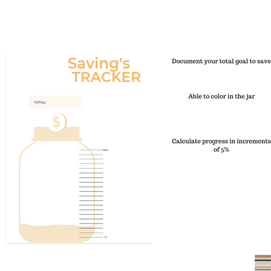 Yellow Coin Jar Savings Tracker