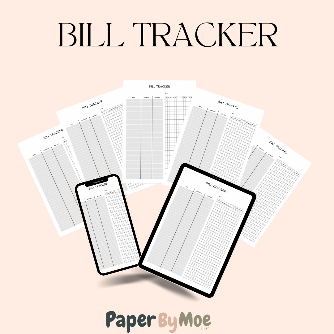 12 Month Bill Tracker