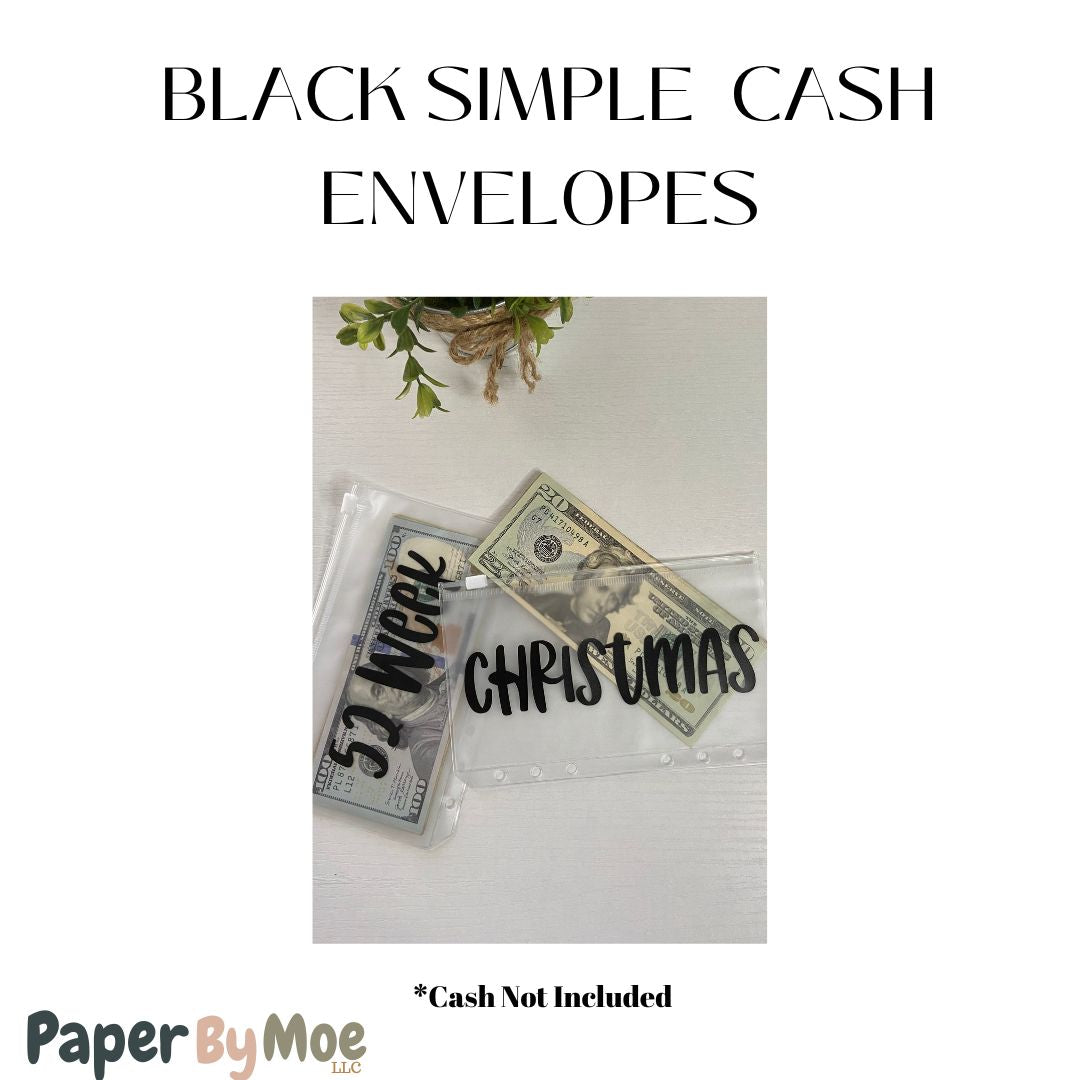 Black Simple Cash Envelope