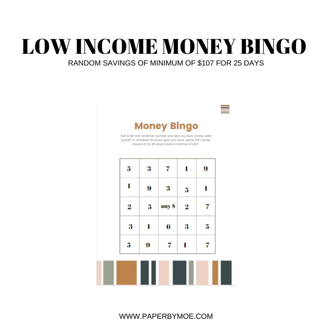 MONEY BINGO FREE PRINTABLE | Money bingo, Money makeover, Budgeting money