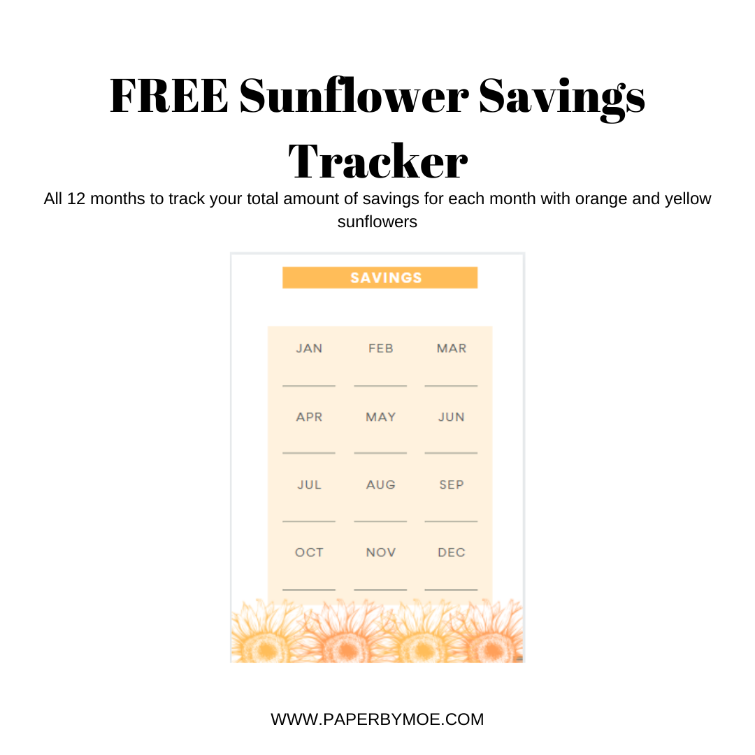 Sunflower Savings Tracker