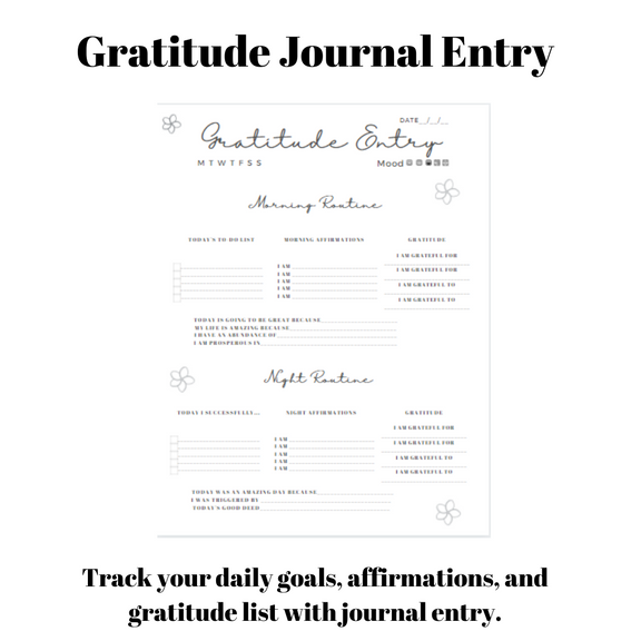 Gratitude Journal Entry Printable – Paper By Moe