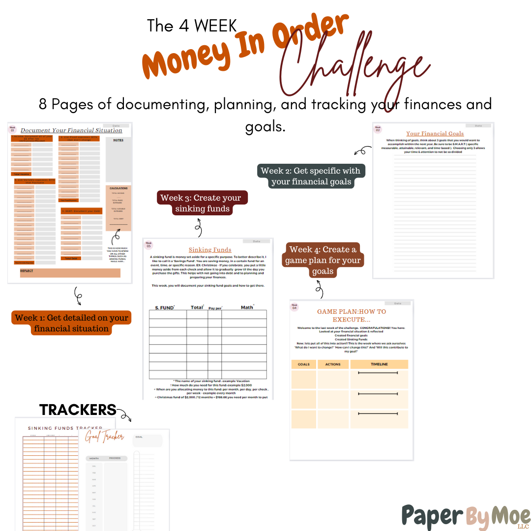 Money In Order: October 4 Week Challenge – Paper By Moe