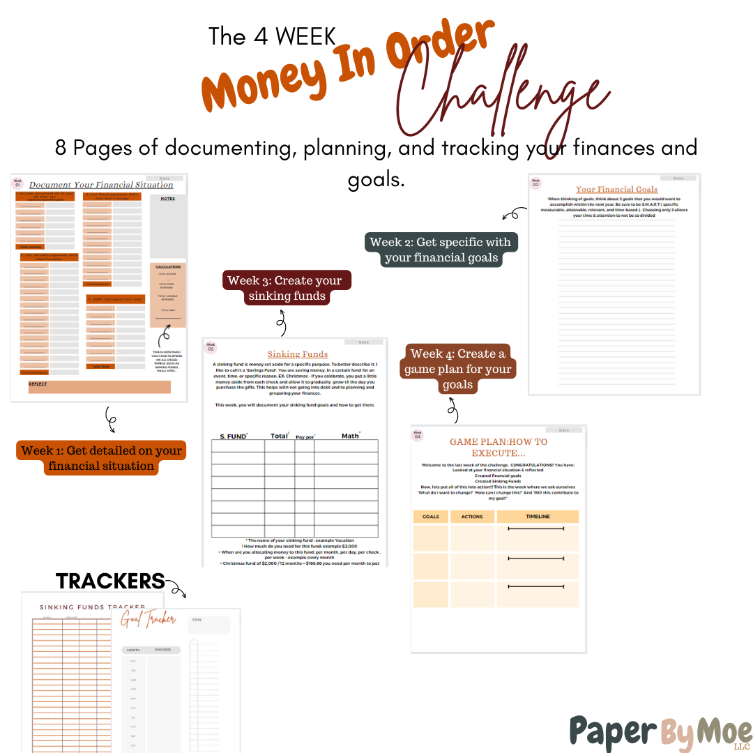 Money In Order: October  4 Week Challenge