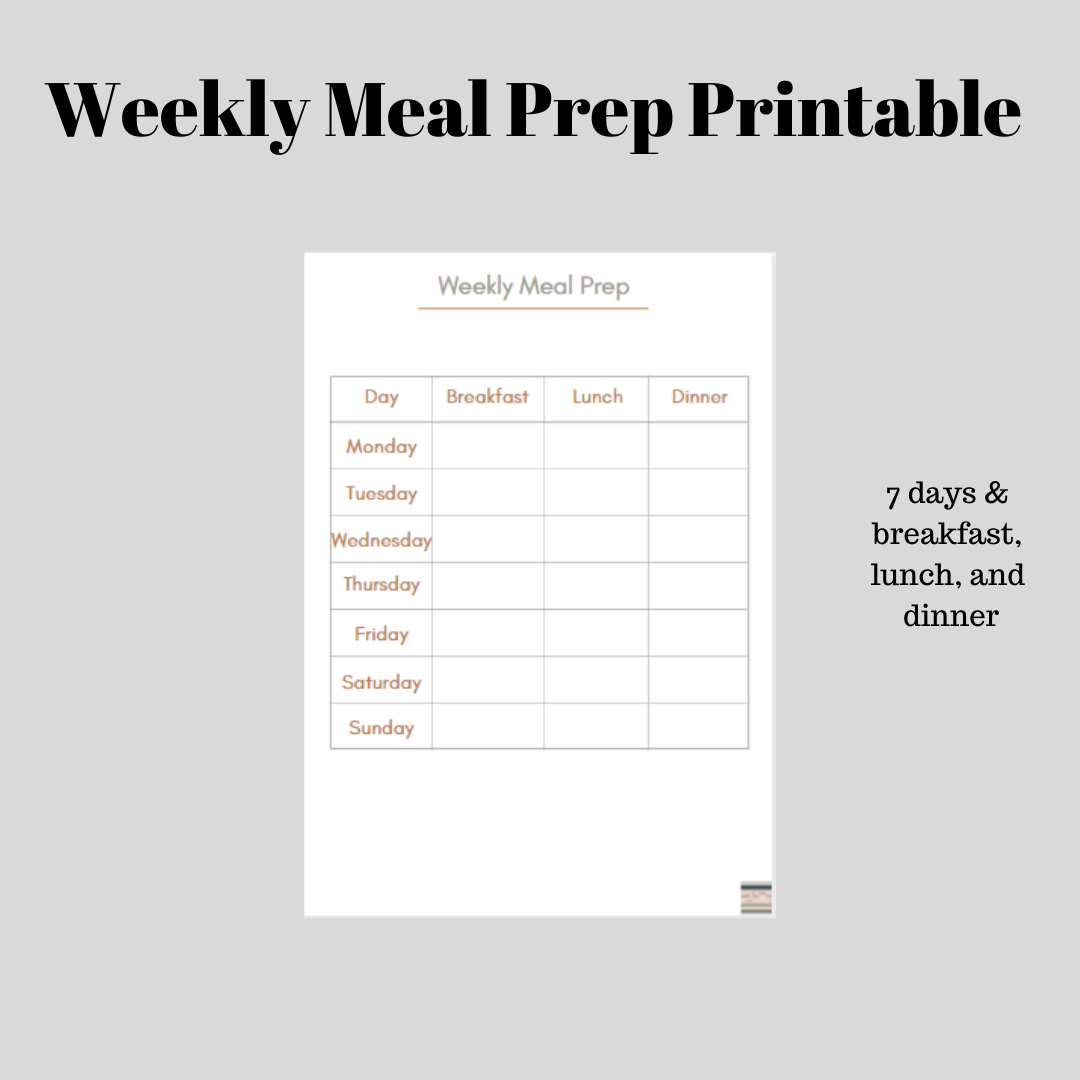 Weekly Meal Prep – Paper By Moe